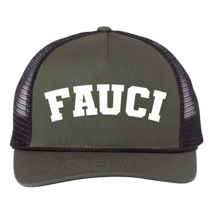 Team Dr Fauci Sporty Logo Retro Rope Trucker Hat Cap