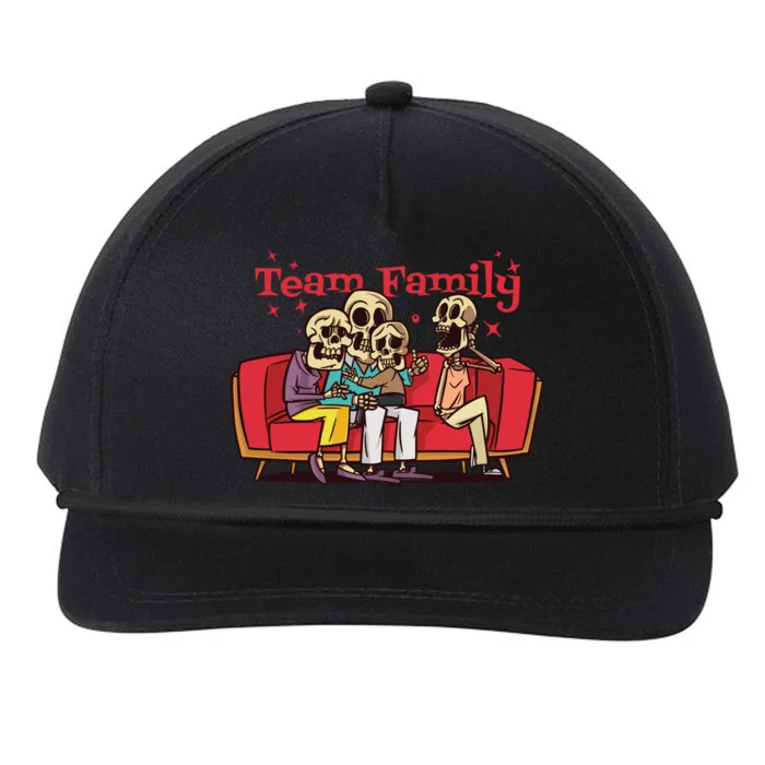 Team Family Skeleton Snapback Five-Panel Rope Hat