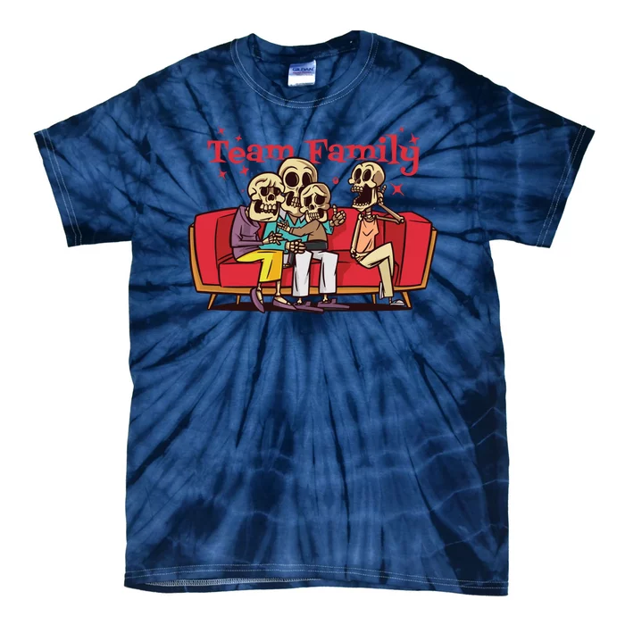 Team Family Skeleton Tie-Dye T-Shirt