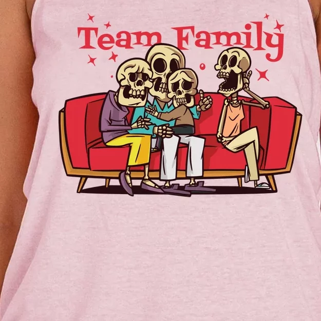 Team Family Skeleton Women's Knotted Racerback Tank