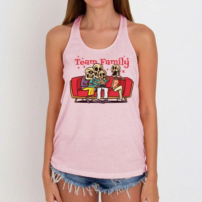 Team Family Skeleton Women's Knotted Racerback Tank