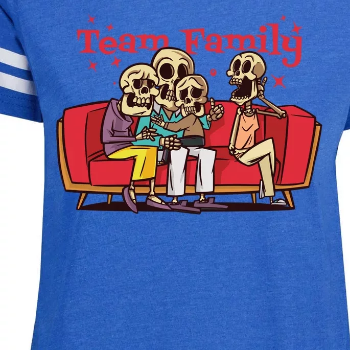 Team Family Skeleton Enza Ladies Jersey Football T-Shirt