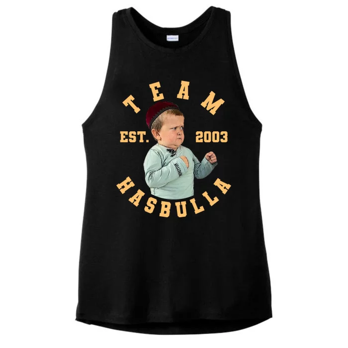 Team Hasbulla Est 2003 Meme Ladies Tri-Blend Wicking Tank