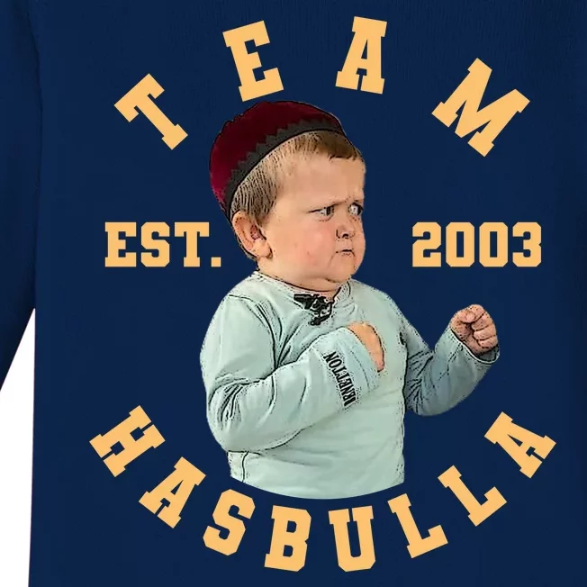 Team Hasbulla Est 2003 Meme Baby Long Sleeve Bodysuit