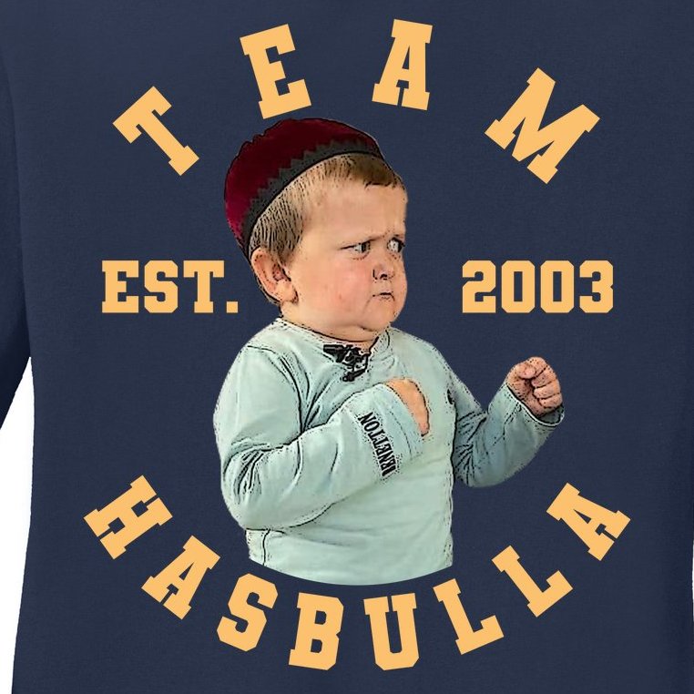 Team Hasbulla Est 2003 Meme Ladies Missy Fit Long Sleeve Shirt