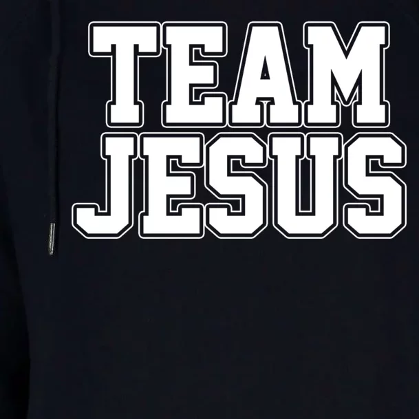 Team Jesus Womens Funnel Neck Pullover Hood