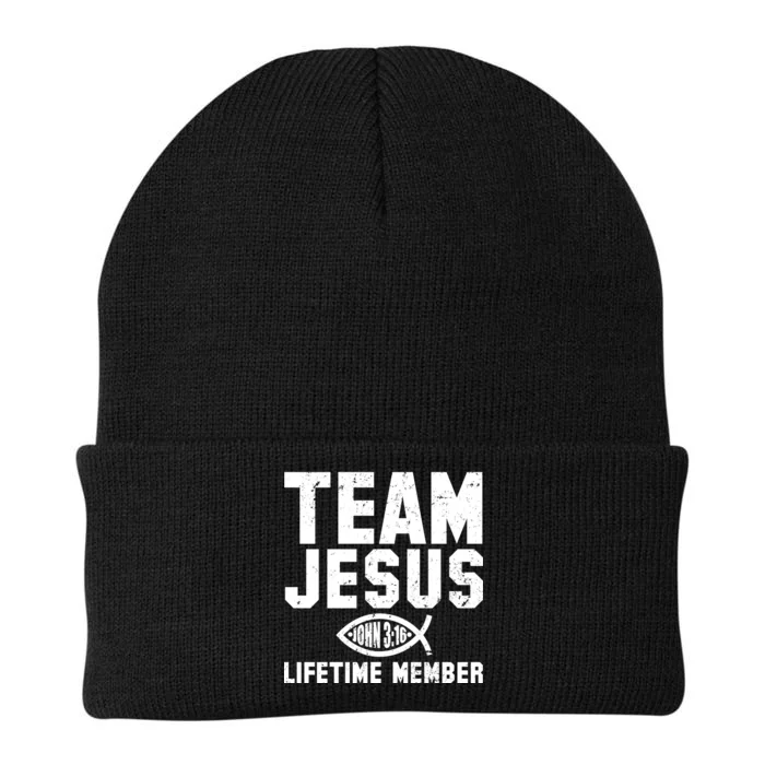 Team Jesus Lifetime Member John 3:16 Knit Cap Winter Beanie