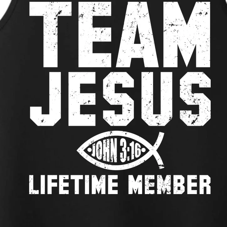 Team Jesus Lifetime Member John 3:16 Performance Tank