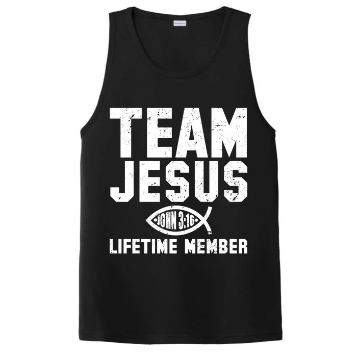 Team Jesus Lifetime Member John 3:16 Performance Tank