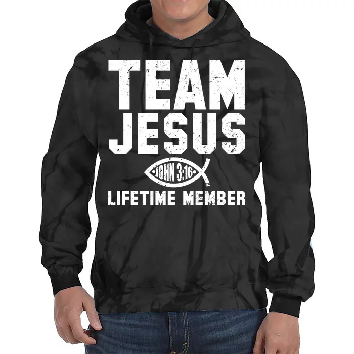 Team Jesus Lifetime Member John 3:16 Tie Dye Hoodie