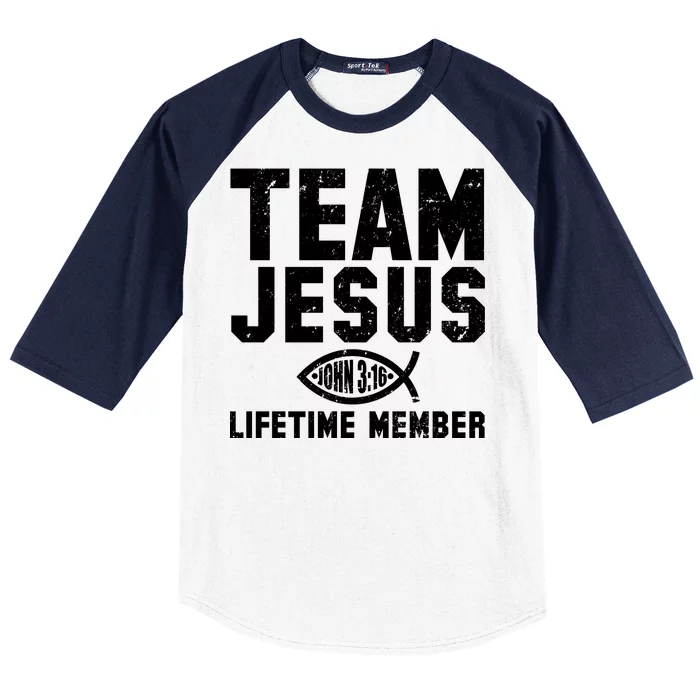 Team Jesus Lifetime Member John 3:16 Baseball Sleeve Shirt