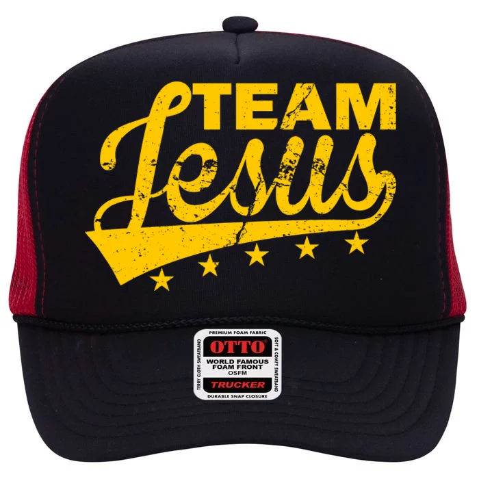 Team Jesus Vintage Christian High Crown Mesh Trucker Hat