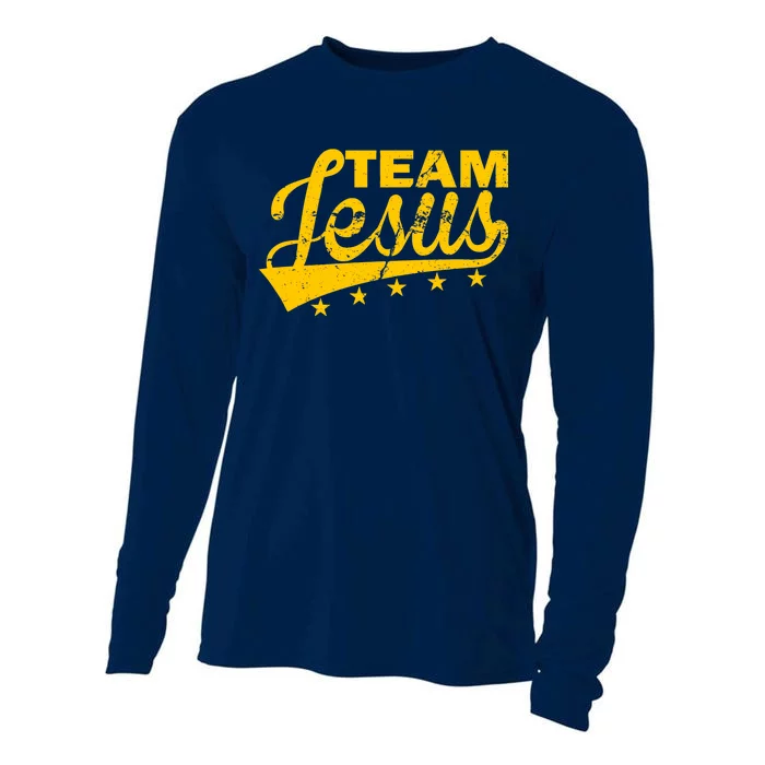 Team Jesus Vintage Christian Cooling Performance Long Sleeve Crew