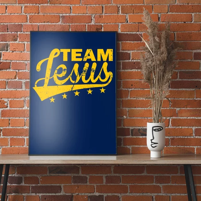 Team Jesus Vintage Christian Poster