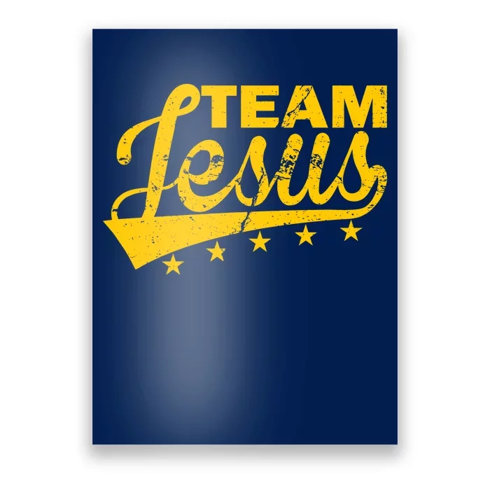 Team Jesus Vintage Christian Poster