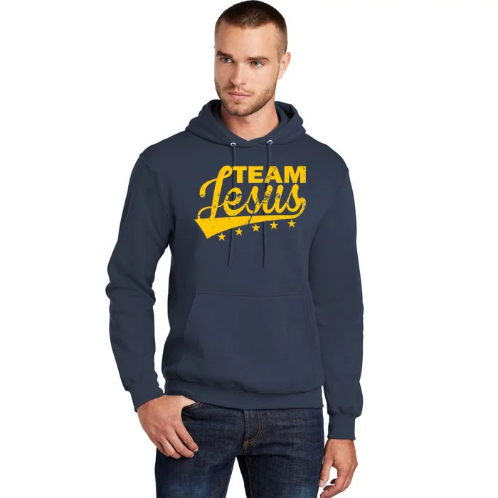 Team Jesus Vintage Christian Tall Hoodie