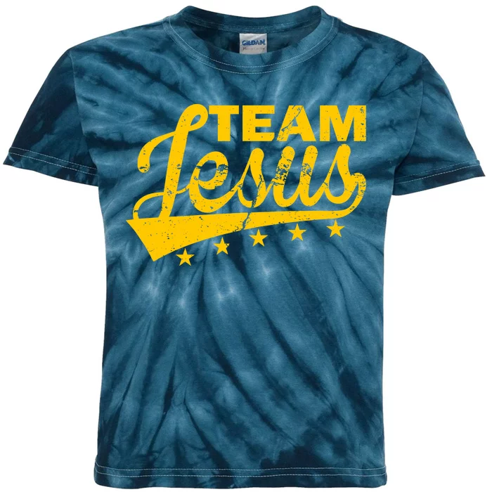 Team Jesus Vintage Christian Kids Tie-Dye T-Shirt