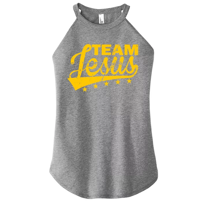 Team Jesus Vintage Christian Women’s Perfect Tri Rocker Tank