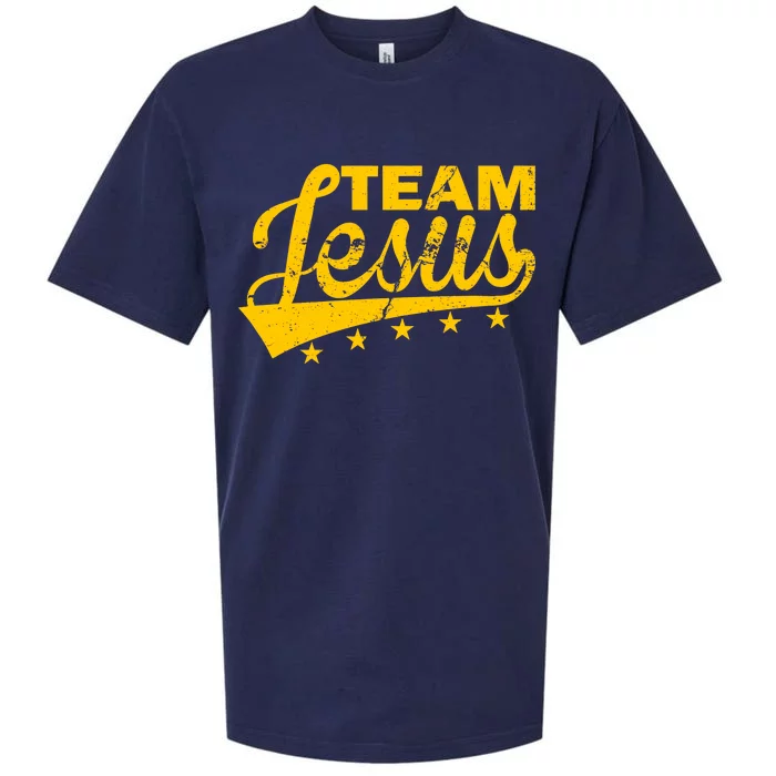 Team Jesus Vintage Christian Sueded Cloud Jersey T-Shirt