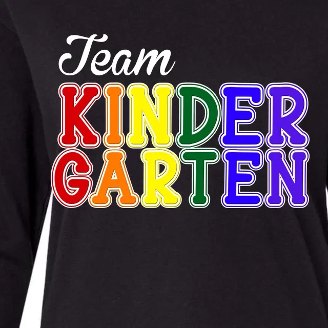 Team Kindergarten Womens Cotton Relaxed Long Sleeve T-Shirt