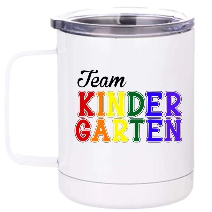 Team Kindergarten Front & Back 12oz Stainless Steel Tumbler Cup