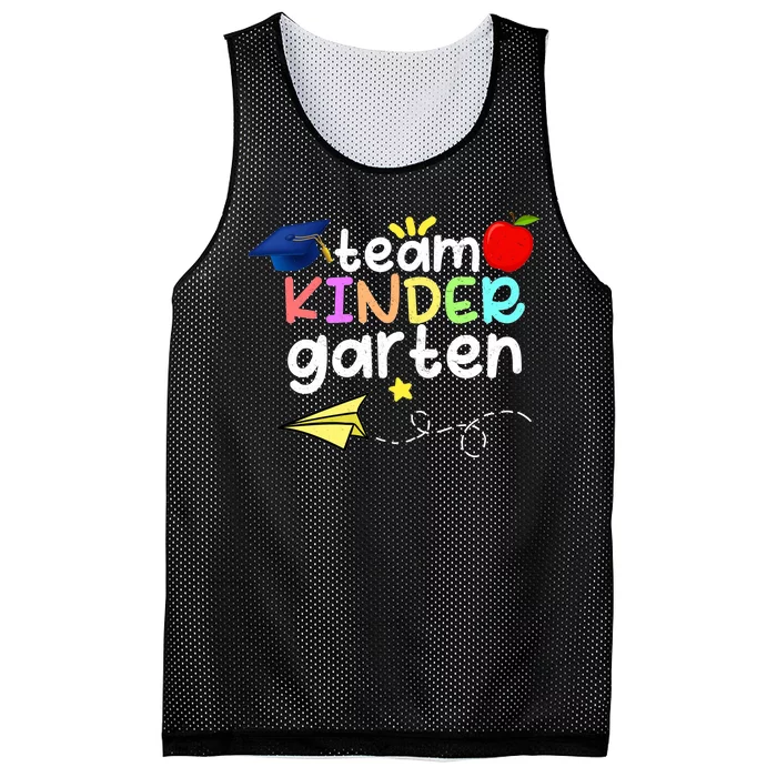 Team Kindergarten Cute Back To Scool Mesh Reversible Basketball Jersey Tank