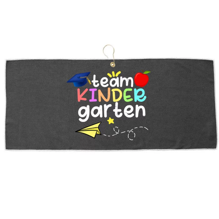 Team Kindergarten Cute Back To Scool Large Microfiber Waffle Golf Towel