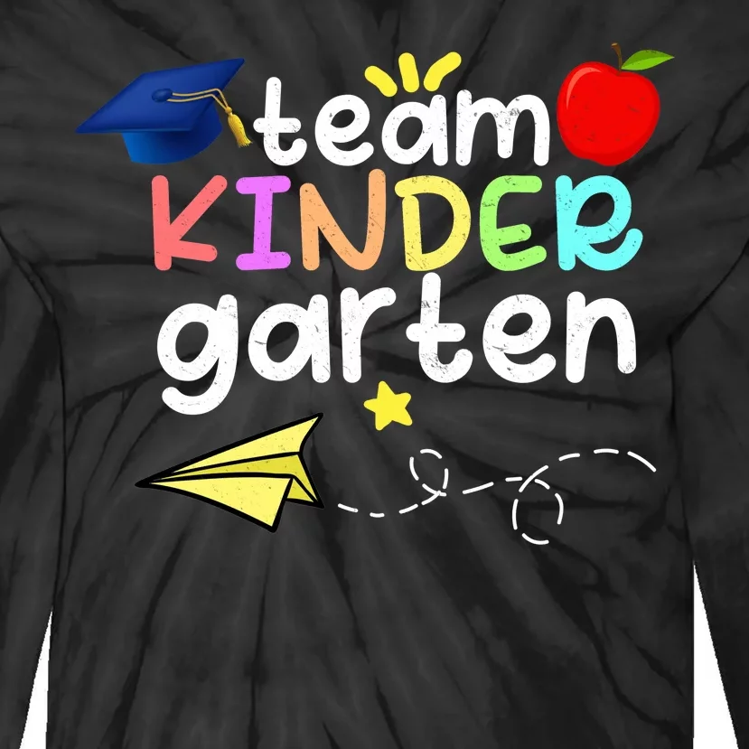 Team Kindergarten Cute Back To Scool Tie-Dye Long Sleeve Shirt