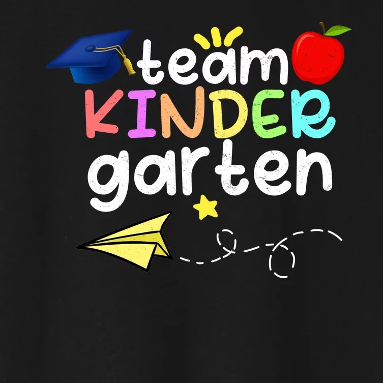 Team Kindergarten Cute Back To Scool Women's Crop Top Tee