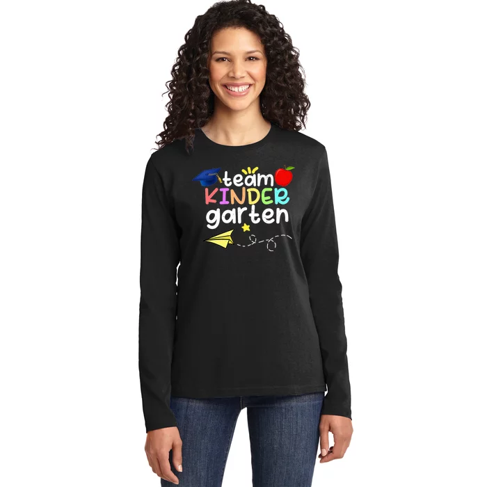 Team Kindergarten Cute Back To Scool Ladies Long Sleeve Shirt