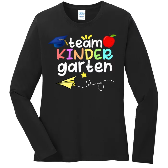 Team Kindergarten Cute Back To Scool Ladies Long Sleeve Shirt