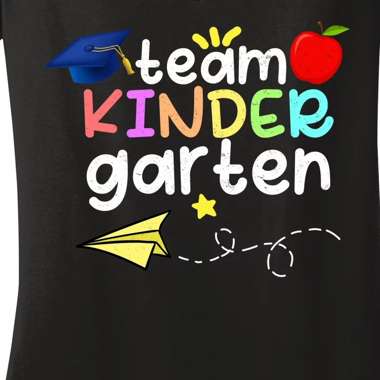 Team Kindergarten Cute Back To Scool Women's V-Neck T-Shirt