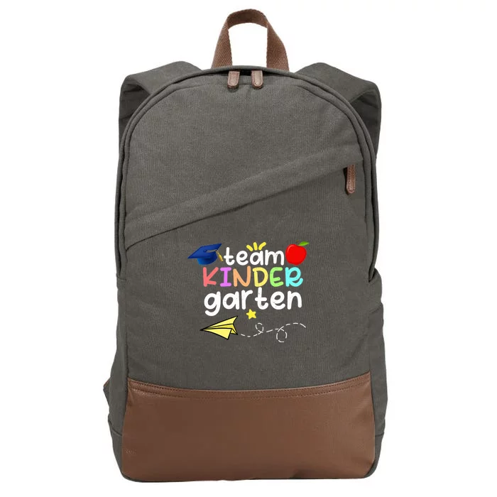 Team Kindergarten Cute Back To Scool Cotton Canvas Backpack