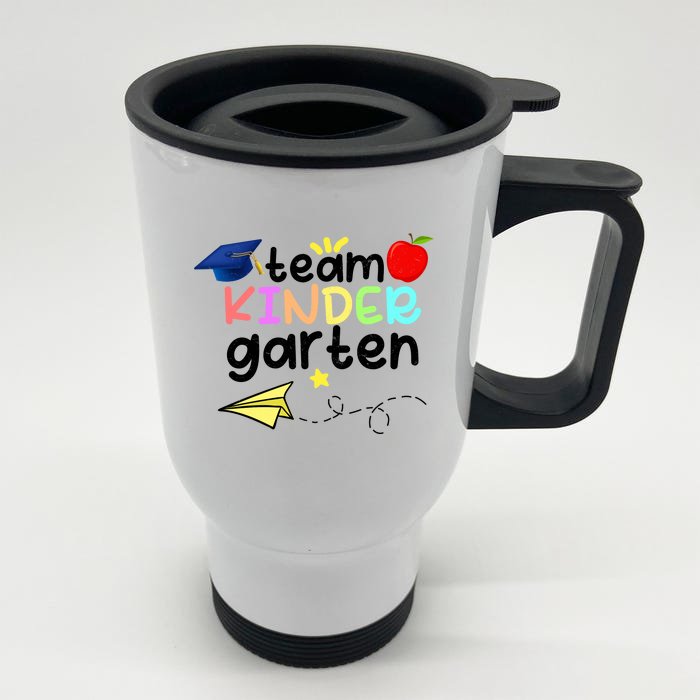 Team Kindergarten Cute Back To Scool Front & Back Stainless Steel Travel Mug