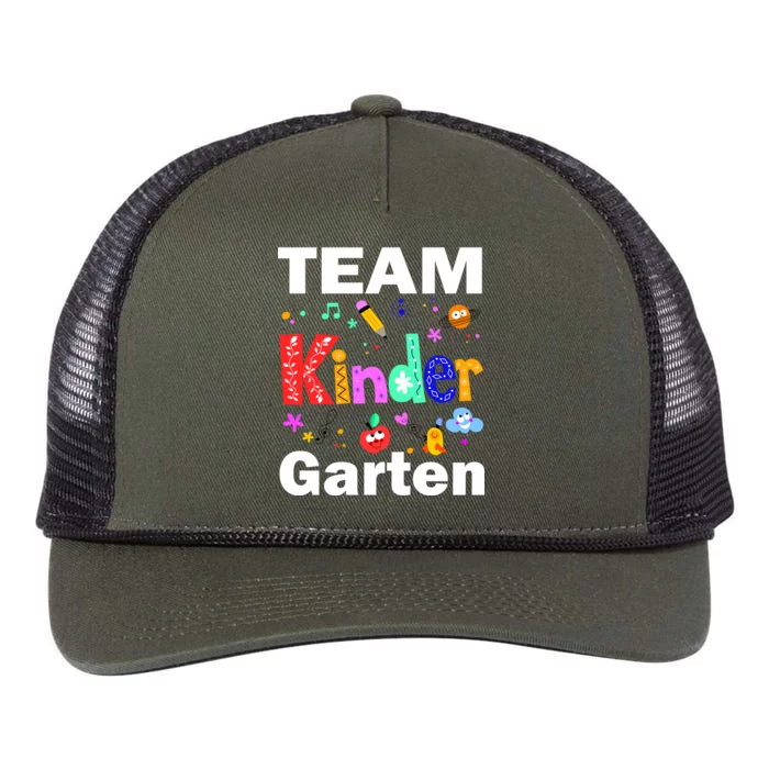 Team Kindergarten Teacher Retro Rope Trucker Hat Cap