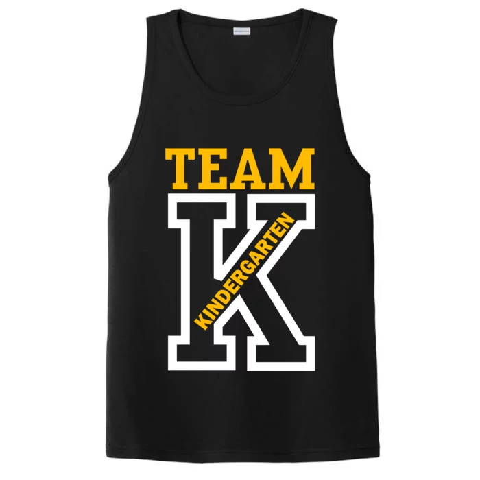 Team Kindergarten Teacher Logo Performance Tank