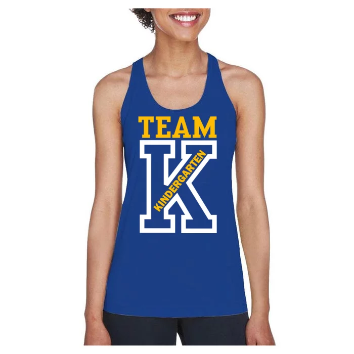 Team Kindergarten Teacher Logo Women's Racerback Tank