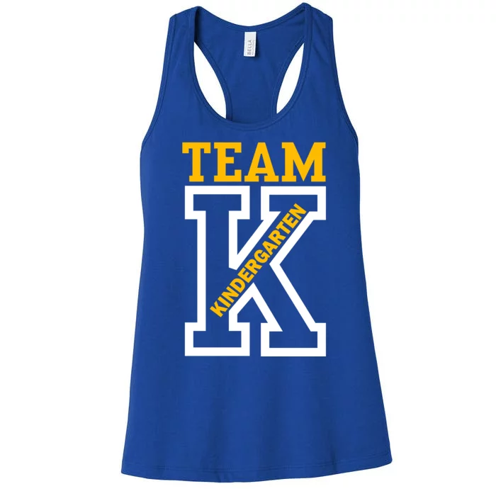 Team Kindergarten Teacher Logo Women's Racerback Tank