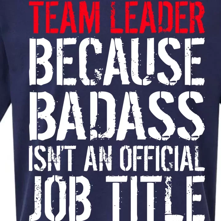 Team Leader Because Badass Isn't An Official Job Title Sueded Cloud Jersey T-Shirt