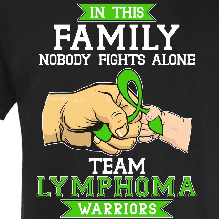 Team Lymphoma Warriors Green Ribbon Fist Bump Garment-Dyed Heavyweight T-Shirt