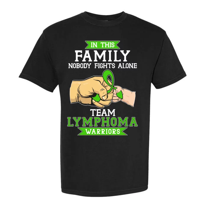 Team Lymphoma Warriors Green Ribbon Fist Bump Garment-Dyed Heavyweight T-Shirt