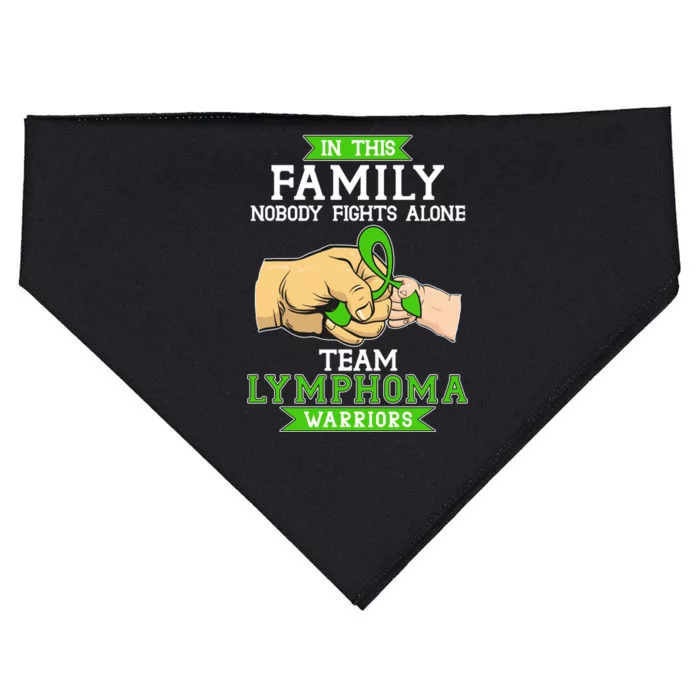 Team Lymphoma Warriors Green Ribbon Fist Bump USA-Made Doggie Bandana