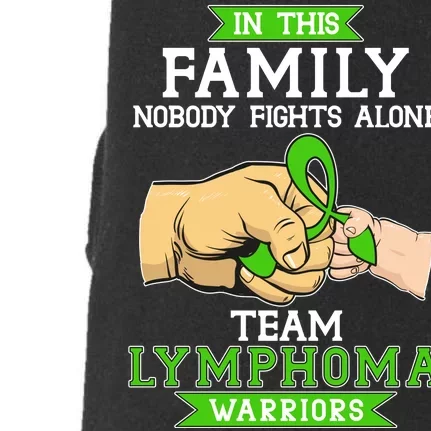 Team Lymphoma Warriors Green Ribbon Fist Bump Doggie 3-End Fleece Hoodie