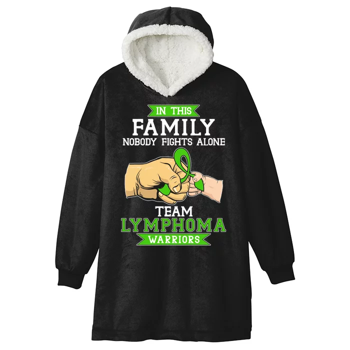 Team Lymphoma Warriors Green Ribbon Fist Bump Hooded Wearable Blanket