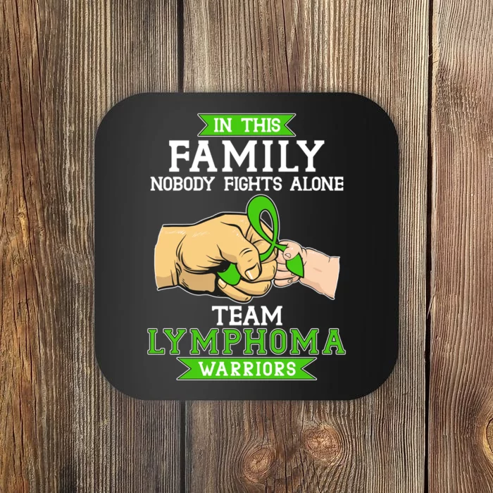 Team Lymphoma Warriors Green Ribbon Fist Bump Coaster