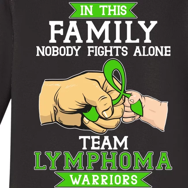 Team Lymphoma Warriors Green Ribbon Fist Bump Baby Long Sleeve Bodysuit