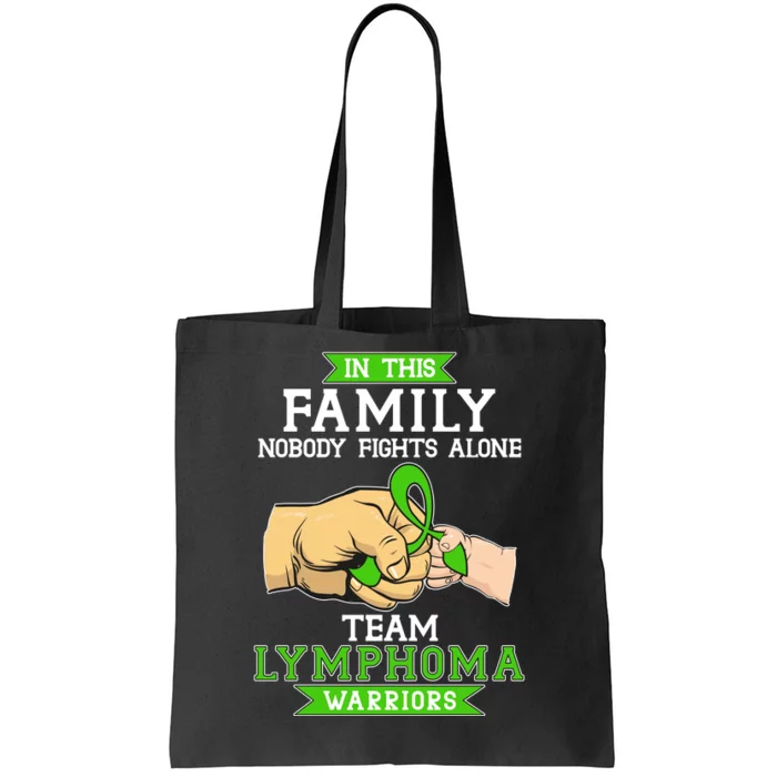 Team Lymphoma Warriors Green Ribbon Fist Bump Tote Bag