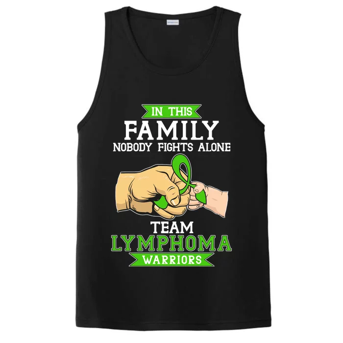 Team Lymphoma Warriors Green Ribbon Fist Bump Performance Tank