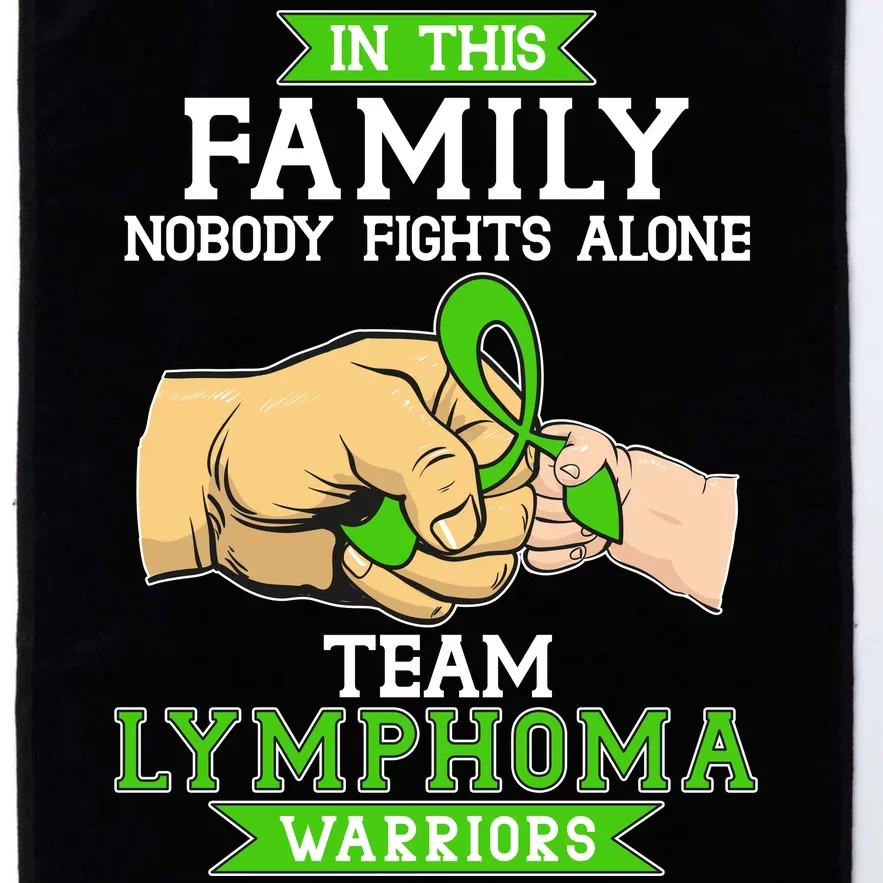 Team Lymphoma Warriors Green Ribbon Fist Bump Platinum Collection Golf Towel