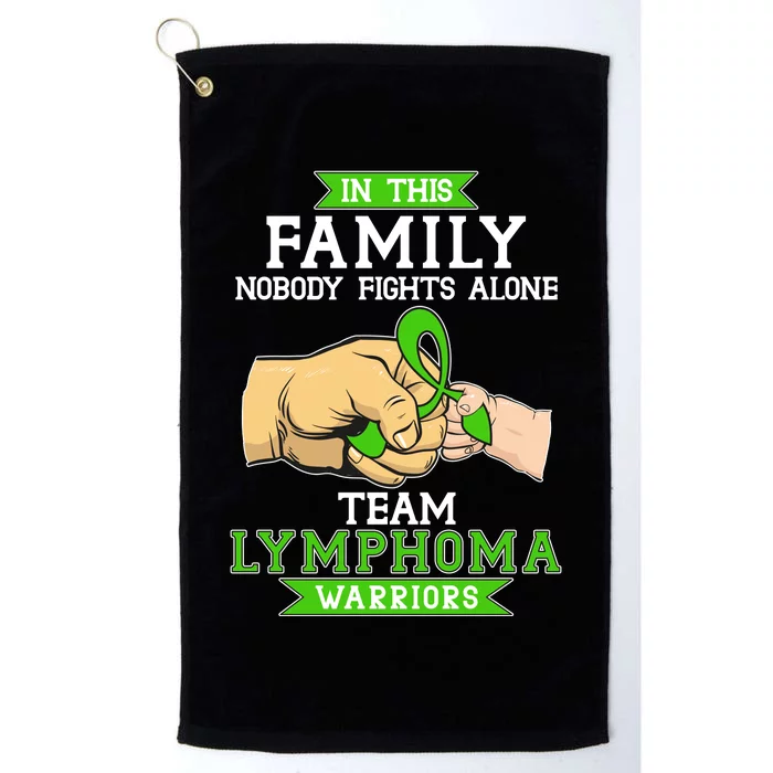 Team Lymphoma Warriors Green Ribbon Fist Bump Platinum Collection Golf Towel